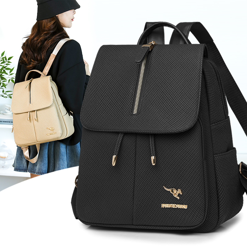 Leather Work Womens Backpack - Ransel Perjalanan Wanita Tahan Lama, Ransel