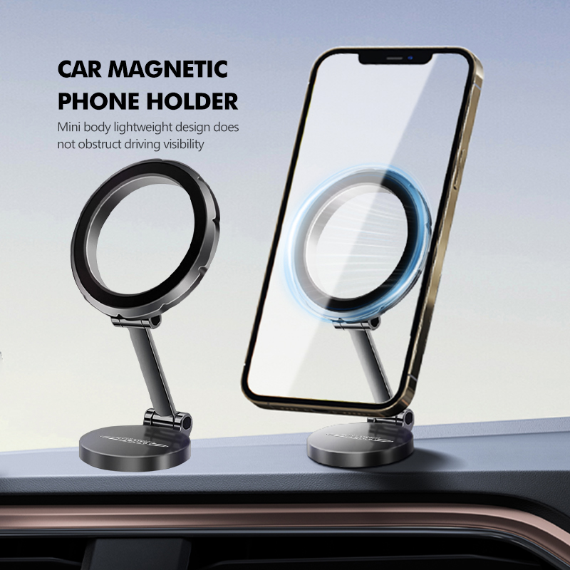Leather Work For Car - Dudukan Ponsel Mobil Magnetik Lipat dengan