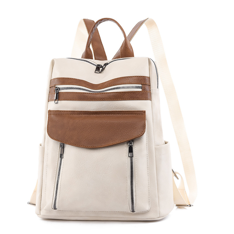 Leather Work Womens Backpack - Ransel PU Laptop Kulit Keluaran Baru