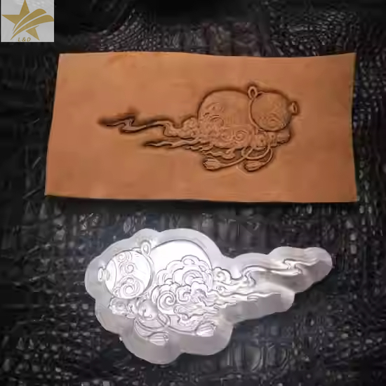 Leatherwork Flowers - Cetakan Emboss Kulit Bentuk Labu 3D,