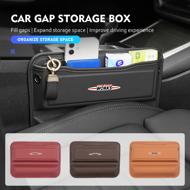 Leather Work For Car - Kotak Penyimpanan Saku Samping Konsol Kulit
