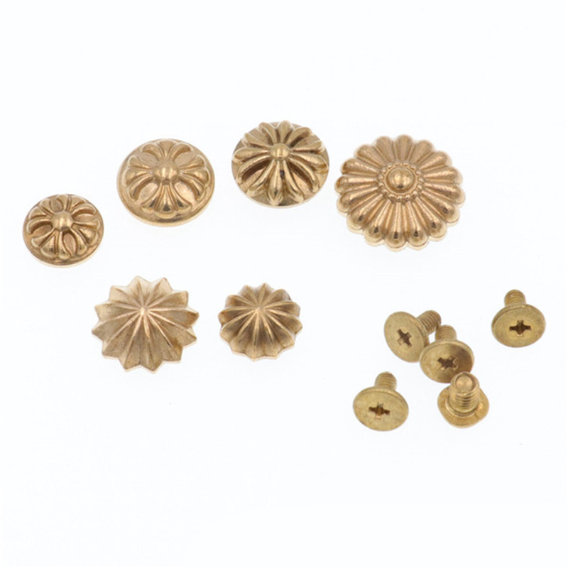 Leatherwork Flowers - 5 Buah Sekrup Kepala Bunga Kuningan