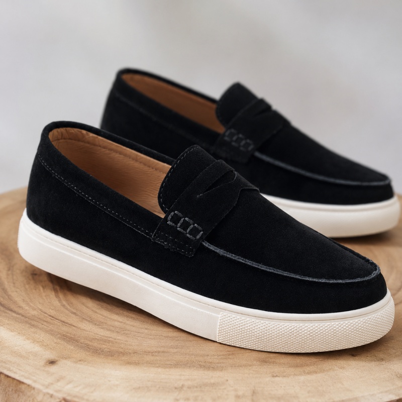 Leatherwork Clamp - Sepatu Kasual Pria Kulit Suede Sepatu