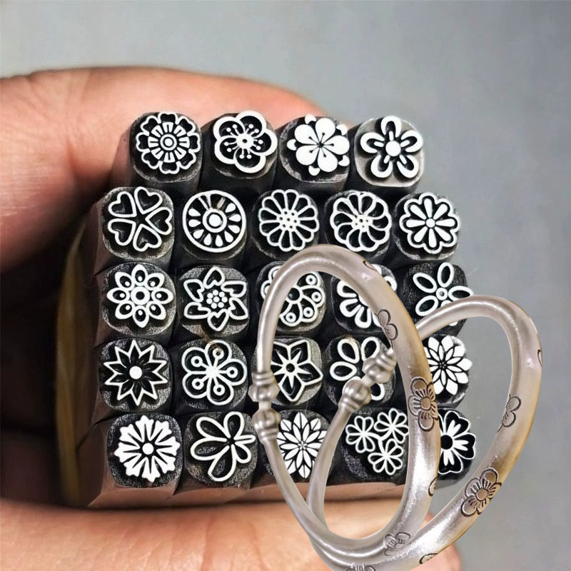 Leatherwork Flowers - Alat Stamping Logam Motif Bunga 5/7mm,