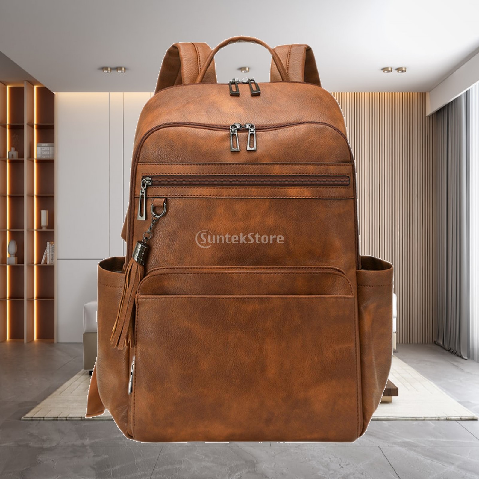 Leather Work Womens Backpack - Tas Perjalanan Wanita dari Kulit PU