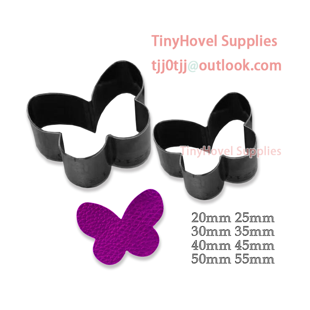 Leatherwork Flowers - Cetakan Potong Baja Bentuk Kupu-kupu 20mm-100mm,