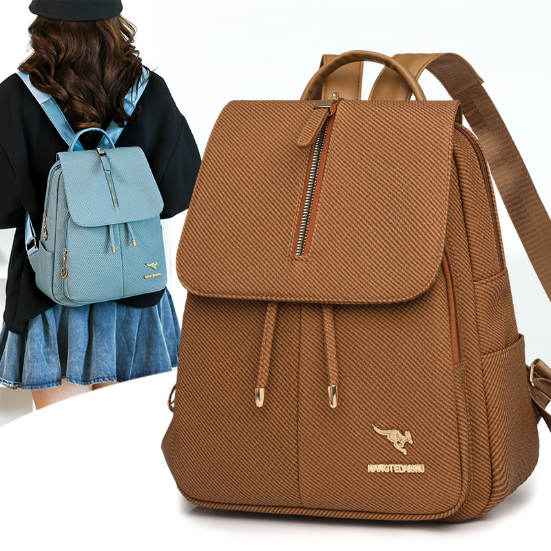 Ransel Perjalanan Wanita Tahan - Leather Work Womens Backpack ulasan dan harga