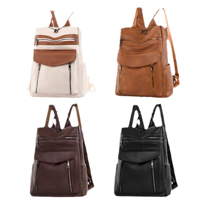 Ransel PU Laptop Kulit Keluara - Leather Work Womens Backpack ulasan dan harga
