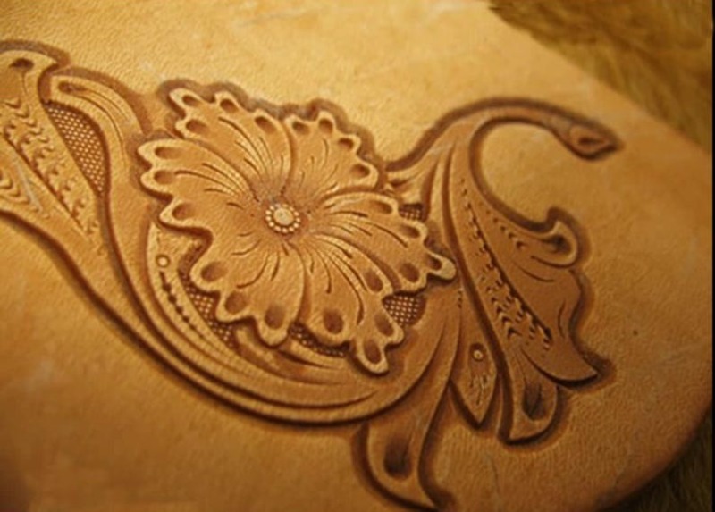 Cetakan Stempel Ukiran Kulit,  - Leatherwork Flowers ulasan dan harga