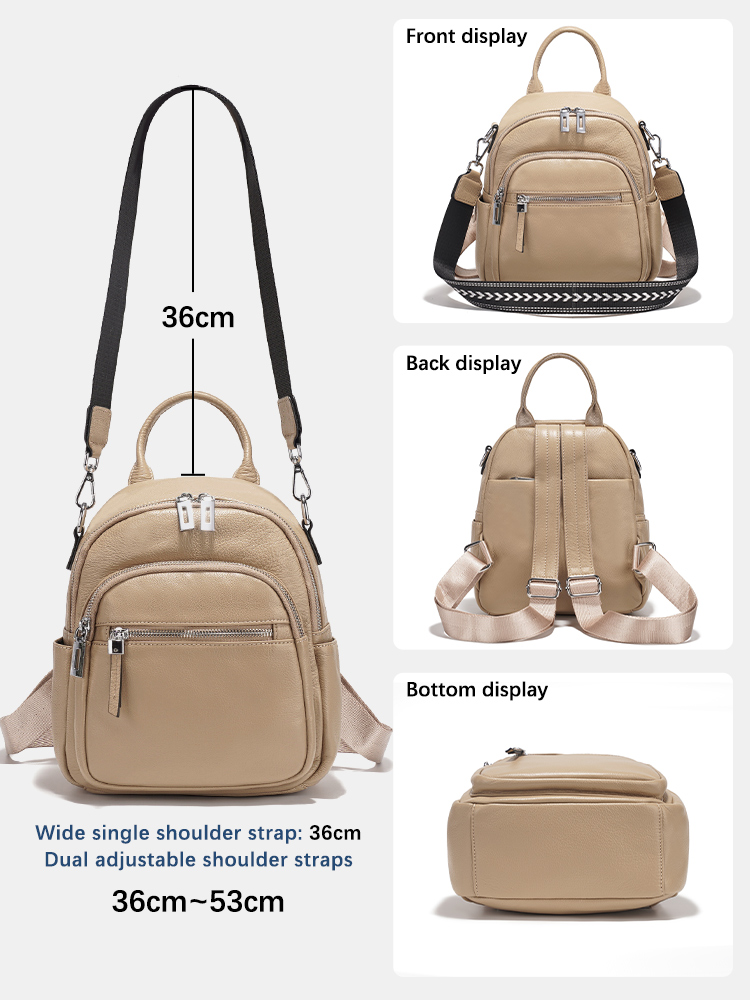 Zency Ransel Kecil Kulit Asli  - Leather Work Womens Backpack ulasan dan harga