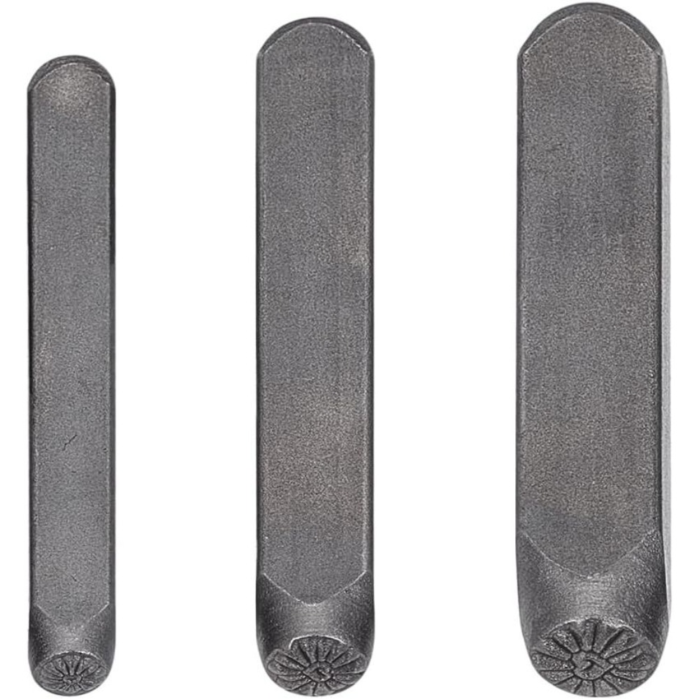 3 Buah Stempel Logam Desain Ha - Leatherwork Art ulasan dan harga