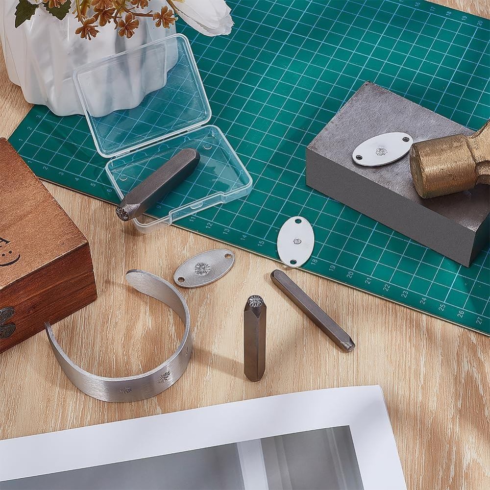 3 Buah Stempel Logam Desain Ha - Leatherwork Art ulasan dan harga